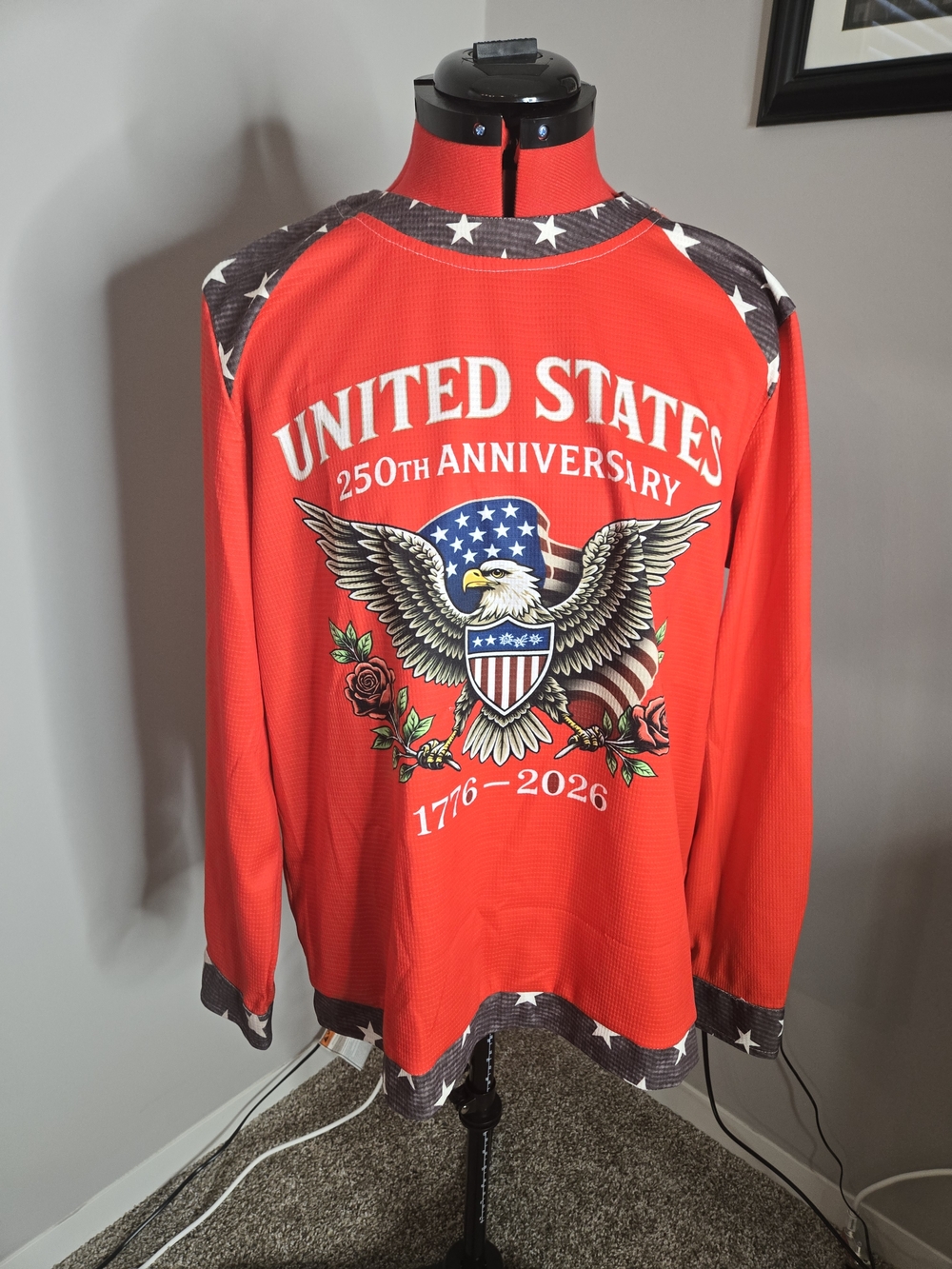 United States 250th Anniversary Red Graphic Pullover Sweatshirt